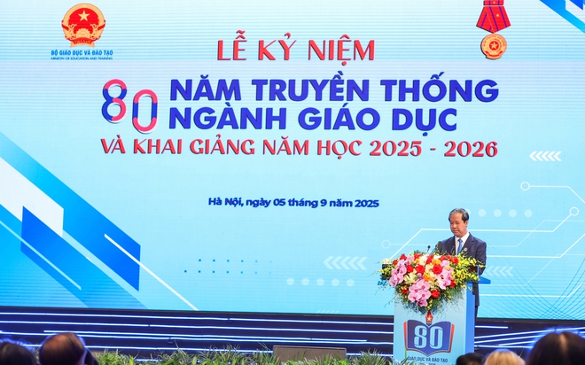 Lễ kỷ niệm 80 năm truyền thống ngành Giáo dục và khai giảng năm học 2025 - 2026- Ảnh 1.