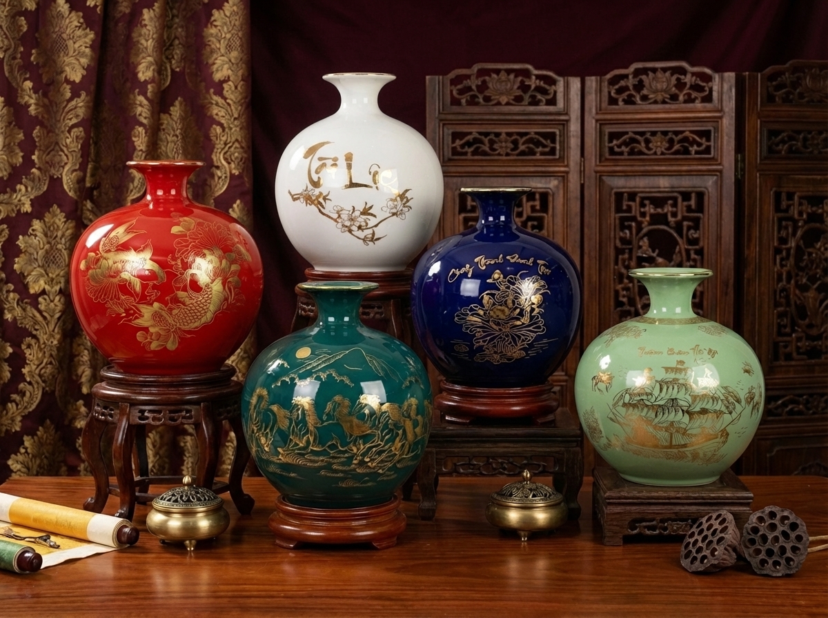 B&igrave;nh h&uacute;t lộc gốm sứ B&aacute;t Tr&agrave;ng &ndash; Q&ugrave;a tặng Doanh nghiệp, đại hội, tổ chức- Ảnh 1.