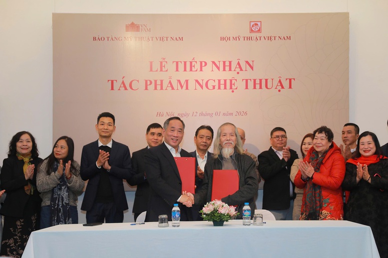Bảo t&agrave;ng Mỹ thuật Việt Nam tiếp nhận gần 1.000 t&aacute;c phẩm mỹ thuật- Ảnh 1.