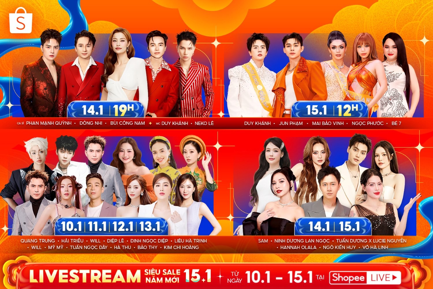 Chưa g&igrave; đ&atilde; 'n&ocirc;n' đến Tết với d&agrave;n sao 'vu&yacute;p' đổ bộ đại tiệc Shopee Live 15.1- Ảnh 4.