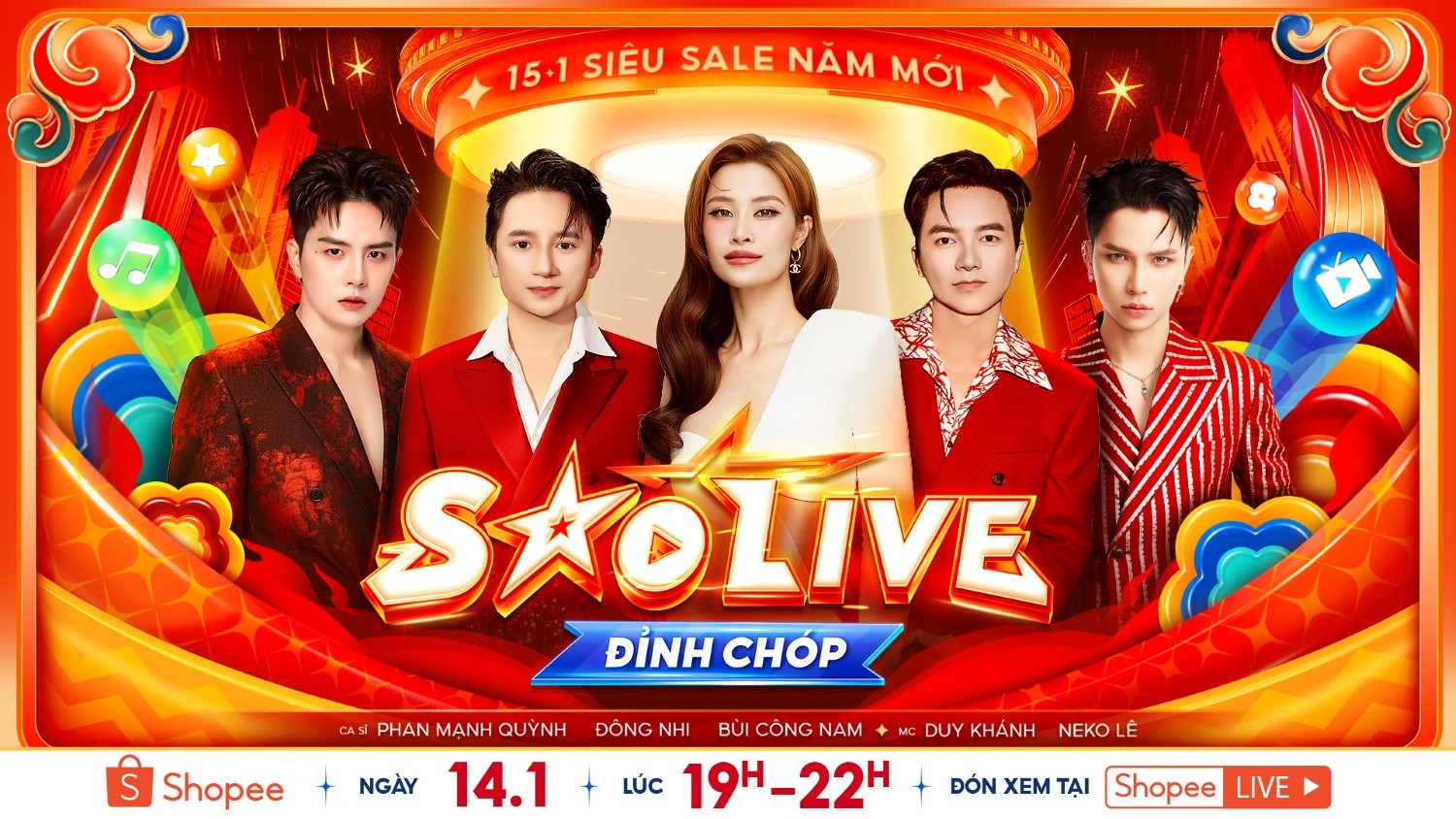 Chưa g&igrave; đ&atilde; 'n&ocirc;n' đến Tết với d&agrave;n sao 'vu&yacute;p' đổ bộ đại tiệc Shopee Live 15.1- Ảnh 1.