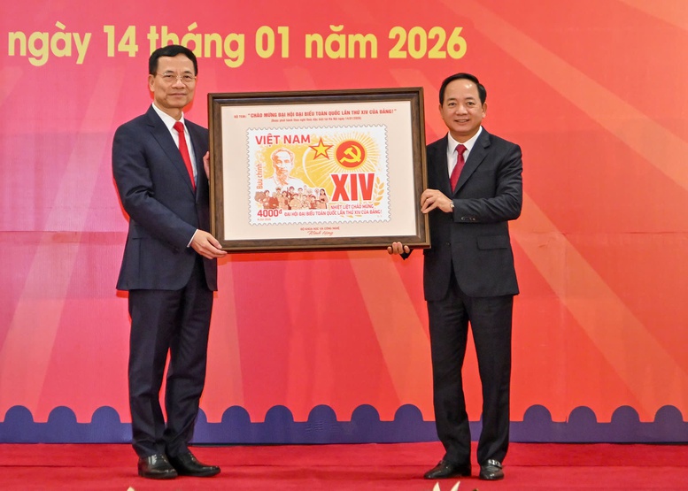 Ph&aacute;t h&agrave;nh đặc biệt bộ tem bưu ch&iacute;nh ch&agrave;o mừng Đại hội XIV của Đảng- Ảnh 2.