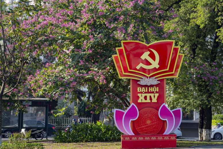 Rực rỡ cờ, hoa ch&agrave;o mừng Đại hội XIV của Đảng- Ảnh 16.