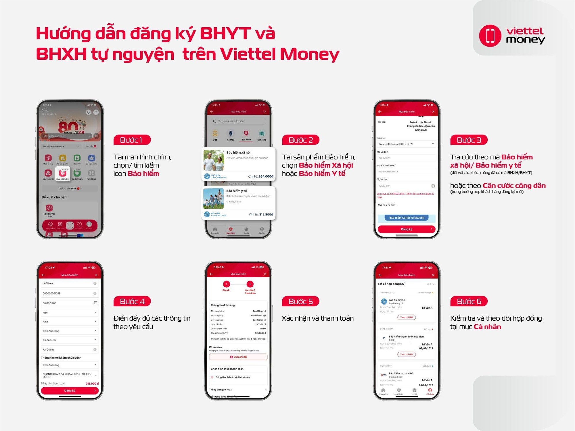 Người dân có thể mua mới hoặc gia hạn BHYT, BHXH tự nguyện trên Viettel Money- Ảnh 2. Người dân có thể mua mới hoặc gia hạn BHYT, BHXH tự nguyện trên Viettel Money- Ảnh 2.