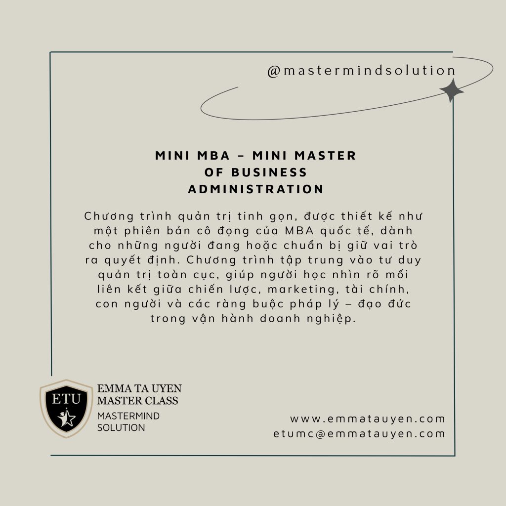 Emma Ta Uyen Master Class – Mastermind Solution: Giải pháp phát triển năng lực bền vững- Ảnh 4. Emma Ta Uyen Master Class – Mastermind Solution: Giải pháp phát triển năng lực bền vững- Ảnh 4.