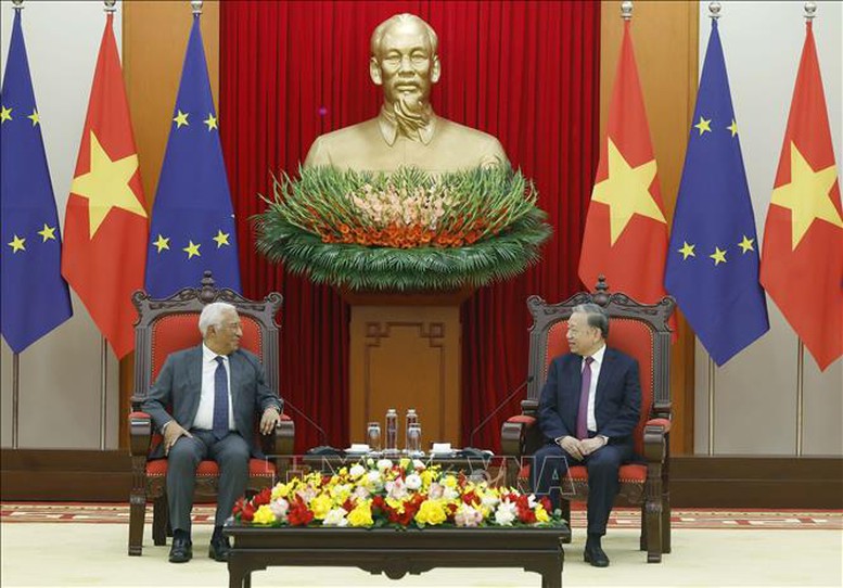 Tổng B&iacute; thư T&ocirc; L&acirc;m tiếp Chủ tịch Hội đồng ch&acirc;u &Acirc;u- Ảnh 2.