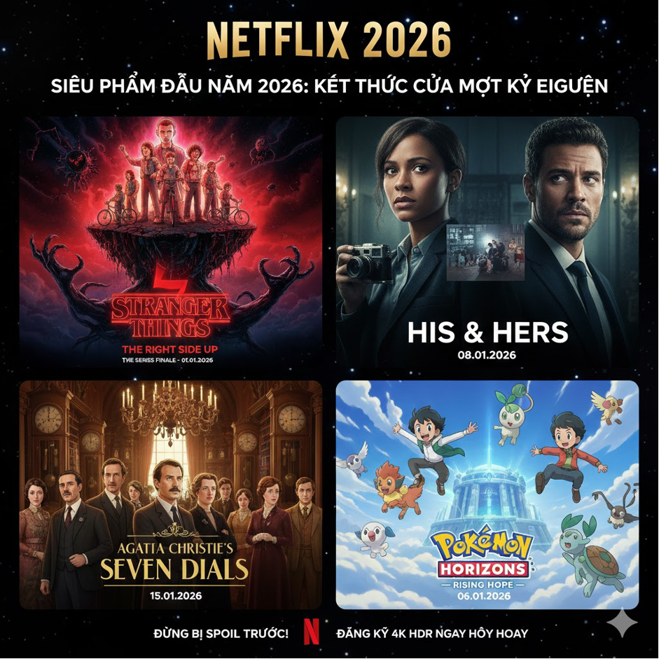 Điểm danh loạt siêu phẩm Netflix đổ bộ đầu năm 2026: Kết thúc của một kỷ nguyên- Ảnh 1. Điểm danh loạt siêu phẩm Netflix đổ bộ đầu năm 2026: Kết thúc của một kỷ nguyên- Ảnh 1.