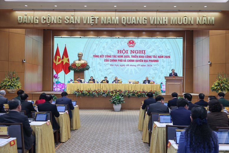 Tổng B&iacute; thư T&ocirc; L&acirc;m v&agrave; c&aacute;c đồng ch&iacute; l&atilde;nh đạo chủ chốt dự Hội nghị to&agrave;n quốc Ch&iacute;nh phủ v&agrave; ch&iacute;nh quyền địa phương- Ảnh 4.