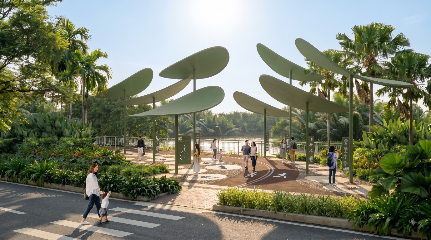 Palm City khởi c&ocirc;ng c&ocirc;ng vi&ecirc;n ven s&ocirc;ng, đưa gần 3 km mặt nước v&agrave;o đời sống đ&ocirc; thị- Ảnh 1.
