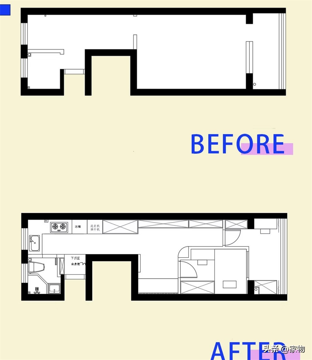 Căn hộ 28m&sup2; vẫn c&oacute; 2 ph&ograve;ng ngủ, 1 ph&ograve;ng kh&aacute;ch: Nh&igrave;n c&aacute;ch c&ocirc; g&aacute;i xử l&yacute; nh&agrave; d&agrave;i v&agrave; hẹp mới thấy từng m&eacute;t vu&ocirc;ng đều c&oacute; gi&aacute; trị - Ảnh 2.