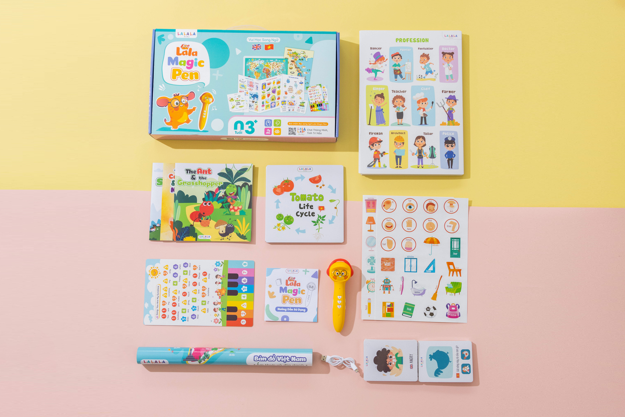 Lala Magic Pen: Bút chấm đọc song ngữ nâng cấp trải nghiệm học ngôn ngữ cho trẻ- Ảnh 1.