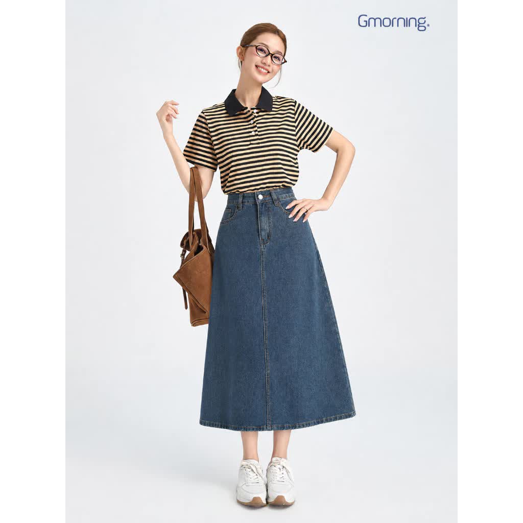 Ch&acirc;n v&aacute;y jeans d&aacute;ng d&agrave;i: Vừa trẻ trung vừa sang chuẩn "old money"- Ảnh 7.