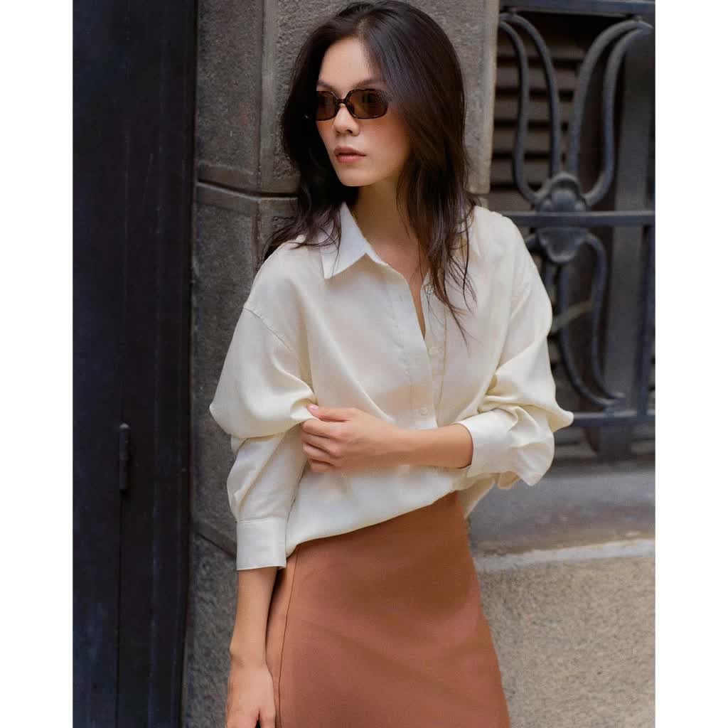 Sơ mi vải đũi - chiếc áo vừa trẻ vừa sang chuẩn "old money" mà chị em nào cũng nên có 1 chiếc - Ảnh 5.