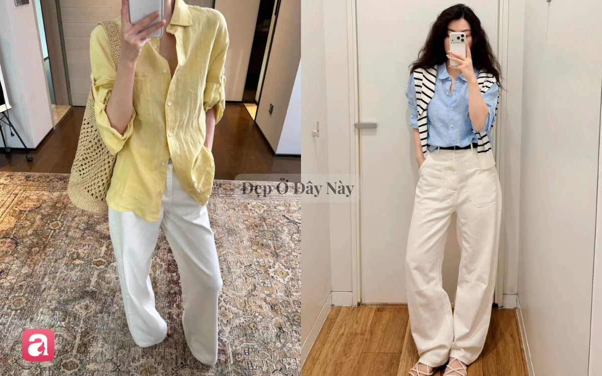 Sơ mi vải đũi - chiếc áo vừa trẻ vừa sang chuẩn "old money" mà chị em nào cũng nên có 1 chiếc - Ảnh 4.