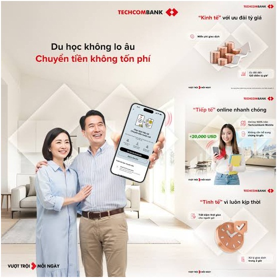 Giảm &aacute;p lực chuyển tiền du học với ưu đ&atilde;i từ Techcombank - Ảnh 1.