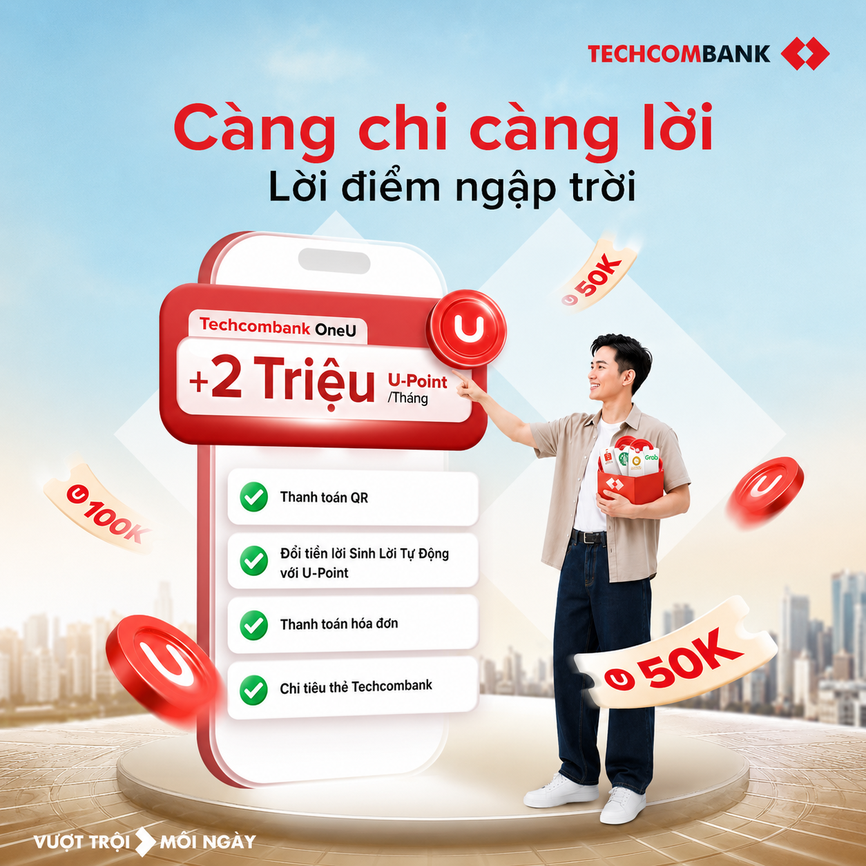 Techcombank OneU: Khi mỗi giao dịch mở ra thêm một trải nghiệm mới- Ảnh 1.