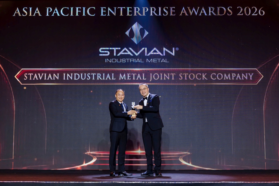 Stavian Industrial Metal nhận &ldquo;c&uacute; đ&uacute;p&rdquo; giải thưởng tại Apea 2026- Ảnh 1.