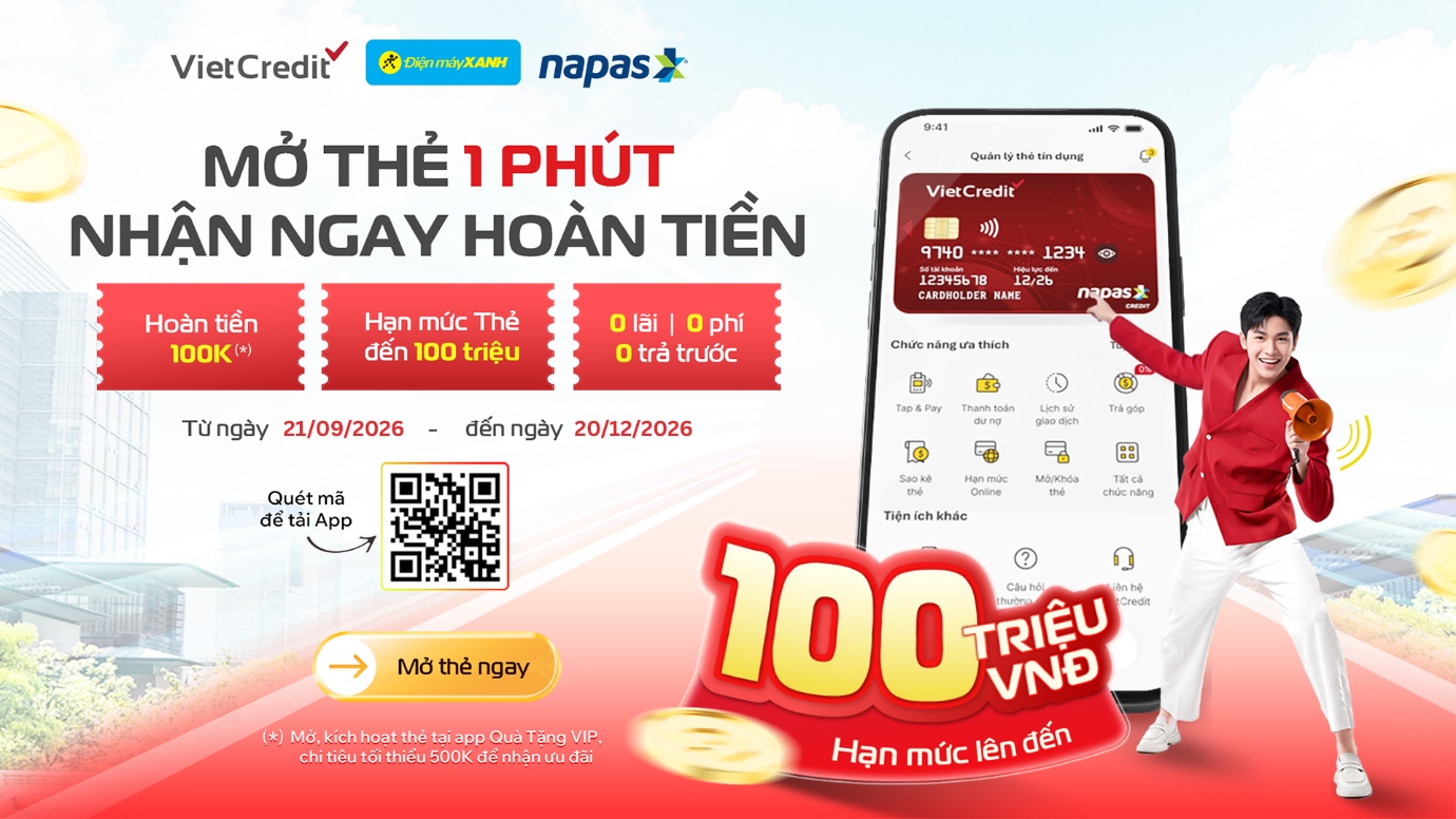 Mở thẻ TINCARD, nhận ngay 100.000 đồng cùng NAPAS và VIETCREDIT - Ảnh 1.