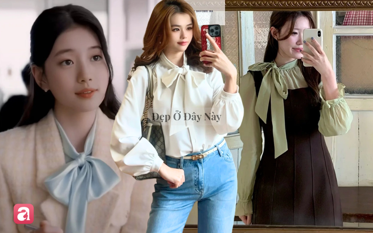 Sơ mi cổ nơ: Chiếc &aacute;o chuẩn "old money" cứ diện l&agrave; đẹp- Ảnh 1.