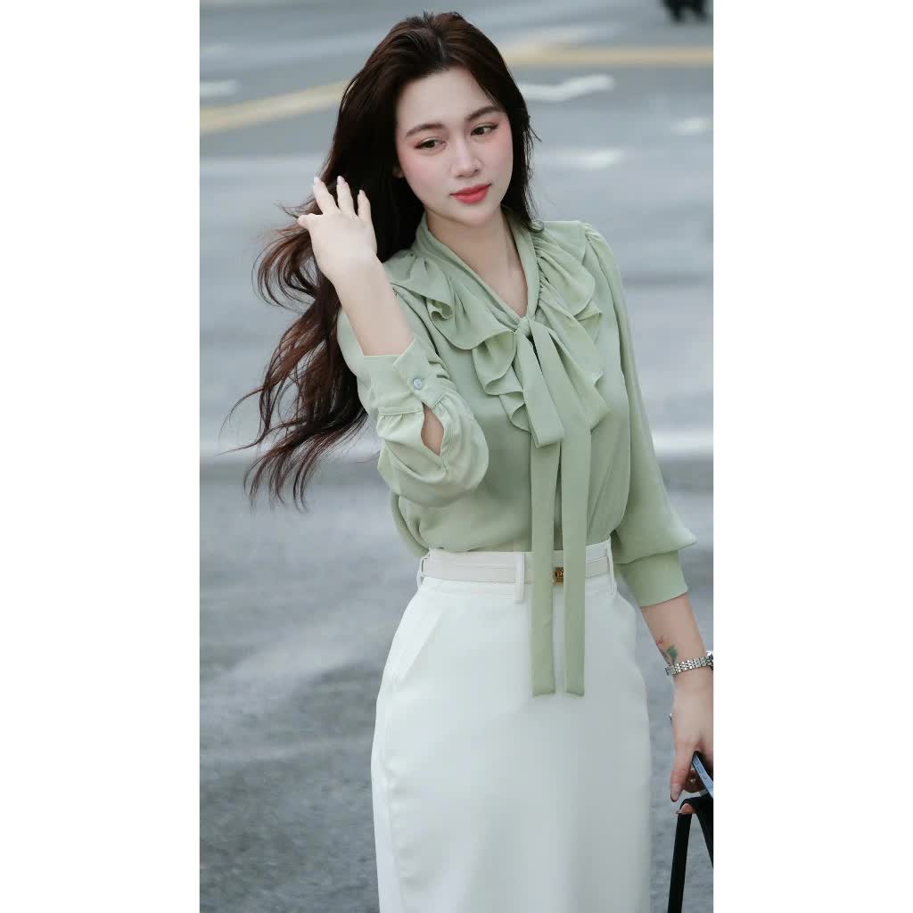 Sơ mi cổ nơ: Chiếc &aacute;o chuẩn "old money" cứ diện l&agrave; đẹp- Ảnh 10.