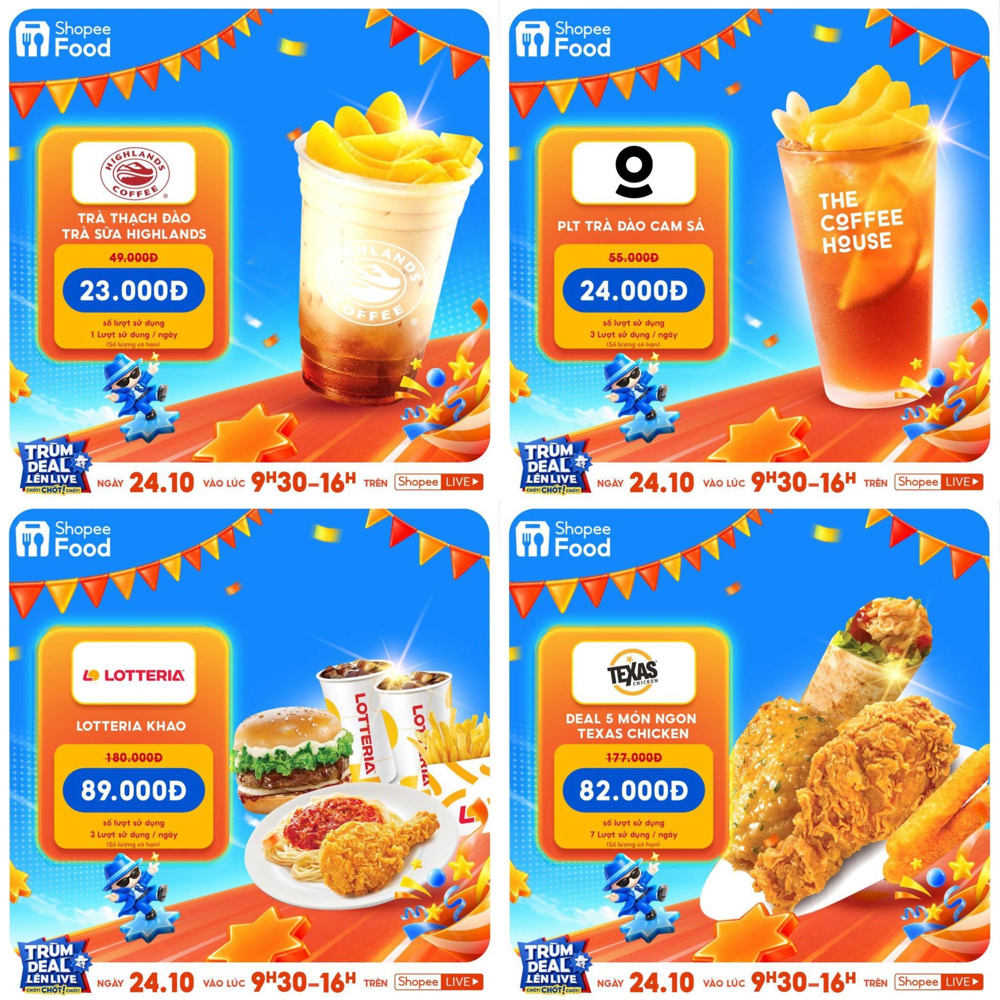 Rủ nhau nhập tiệc, săn deal m&oacute;n ngon giảm đến 50% c&ugrave;ng ShopeeFood tr&ecirc;n Tr&ugrave;m Deal L&ecirc;n Live 24.10- Ảnh 1.