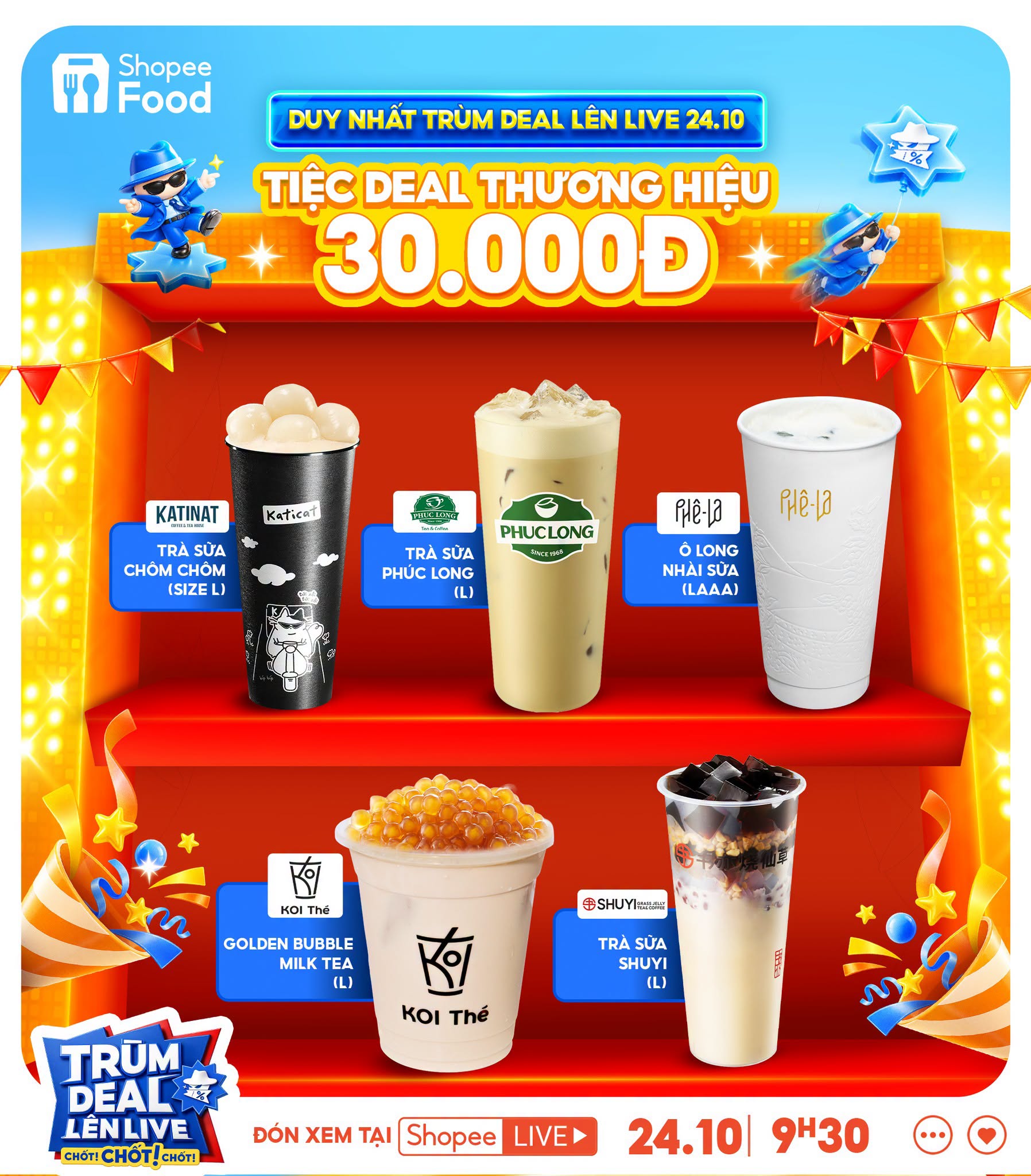 Rủ nhau nhập tiệc, săn deal m&oacute;n ngon giảm đến 50% c&ugrave;ng ShopeeFood tr&ecirc;n Tr&ugrave;m Deal L&ecirc;n Live 24.10- Ảnh 2.