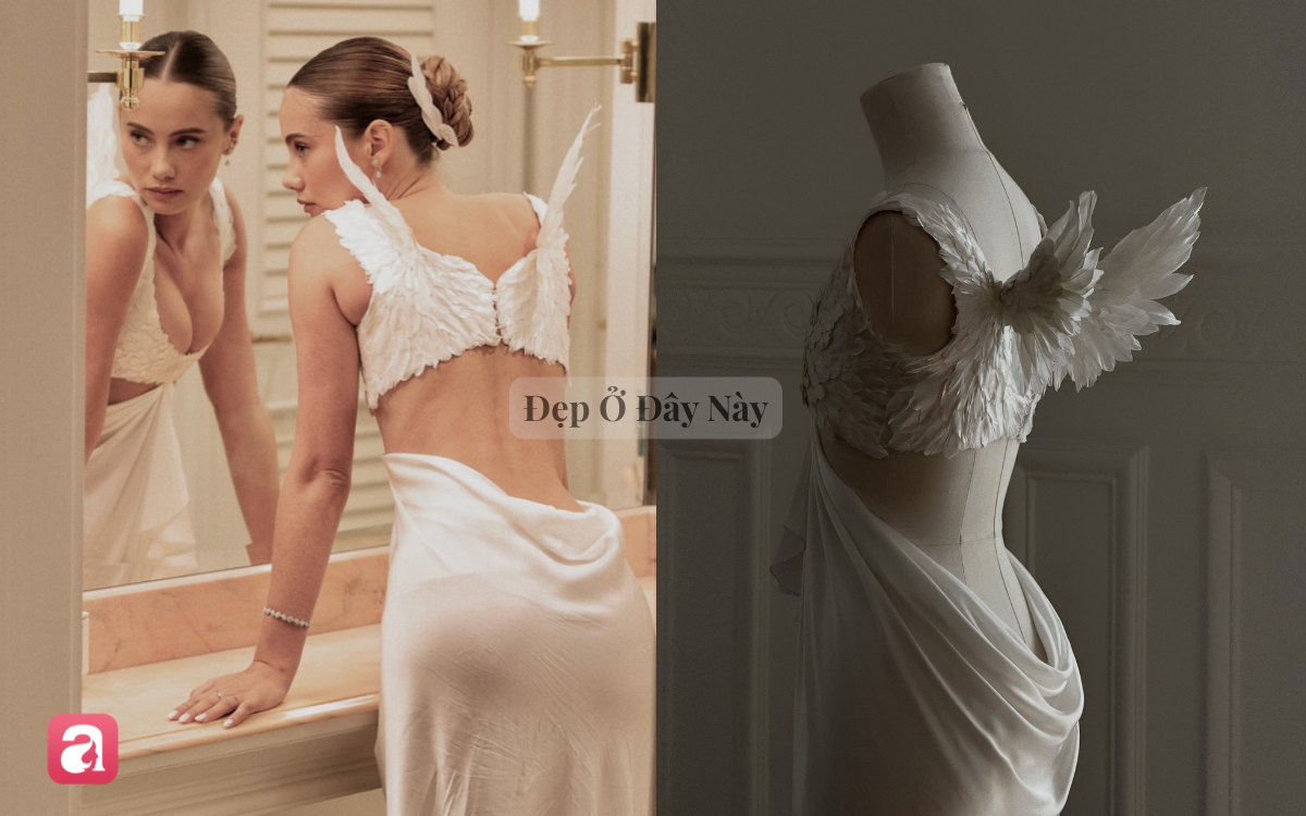 Thi&ecirc;n thần hạ ph&agrave;m giữa d&agrave;n kh&aacute;ch mời Victoria's Secret với chiếc đầm trắng đ&iacute;nh l&ocirc;ng chim đẹp như cổ t&iacute;ch - Ảnh 4.