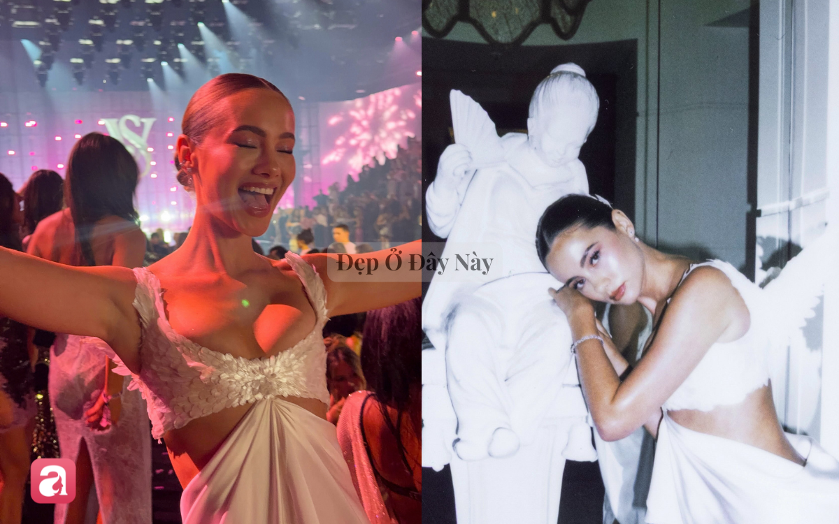 Thi&ecirc;n thần hạ ph&agrave;m giữa d&agrave;n kh&aacute;ch mời Victoria's Secret với chiếc đầm trắng đ&iacute;nh l&ocirc;ng chim đẹp như cổ t&iacute;ch - Ảnh 7.