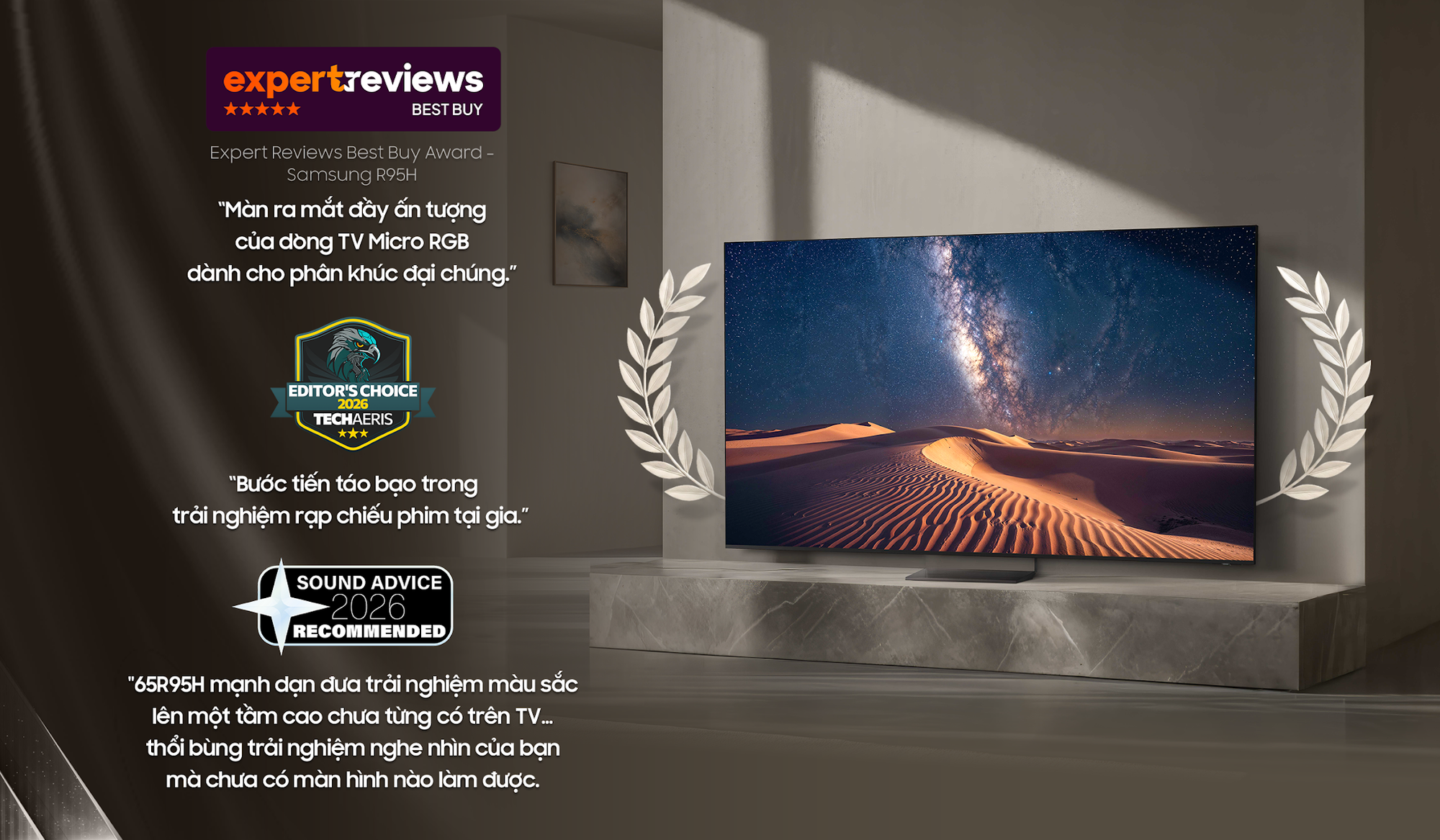 Samsung TV và loa 2026 được chuyên gia đánh giá cao về hình ảnh, âm thanh, gaming - Ảnh 1.