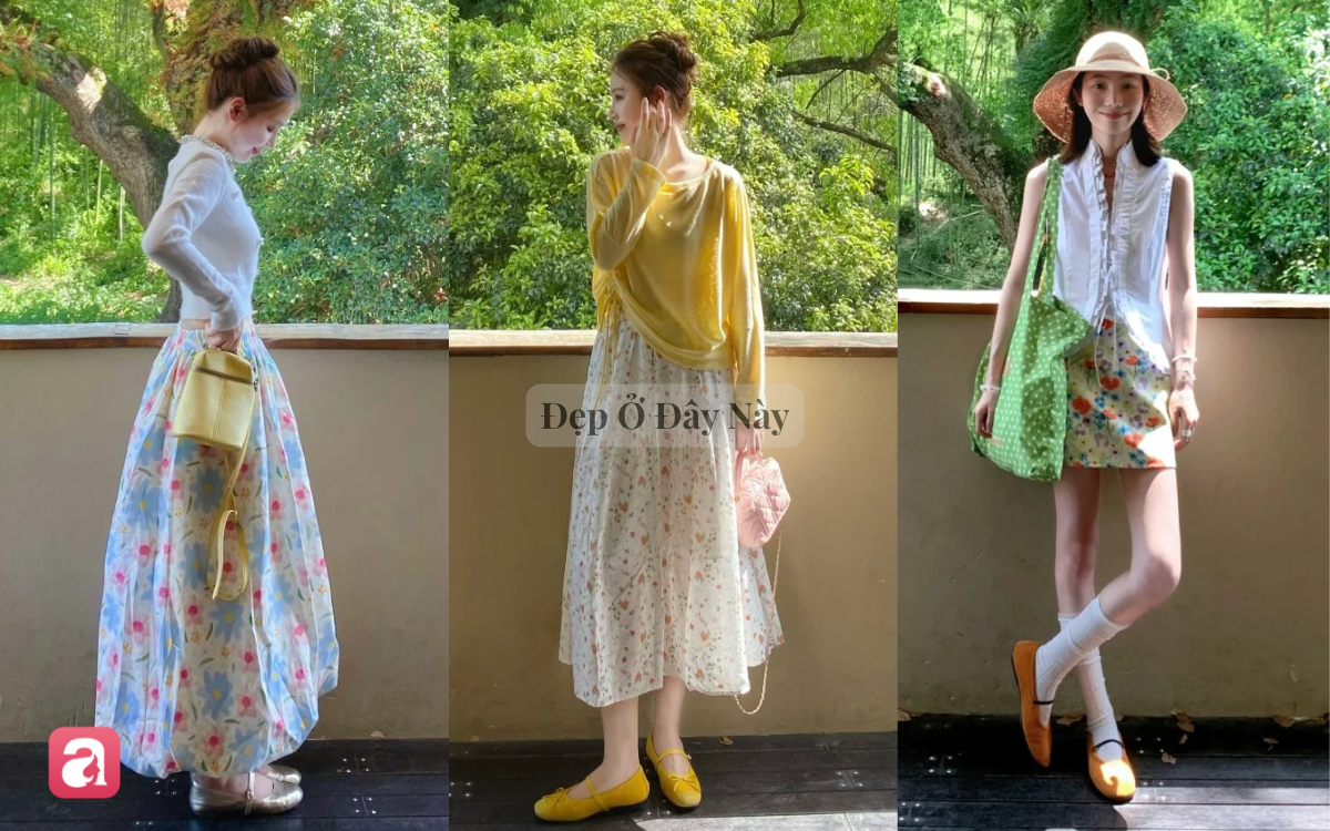 Ch&acirc;n v&aacute;y họa tiết hoa: Item đ&aacute;ng sắm, vừa nữ t&iacute;nh vừa l&agrave;m bừng s&aacute;ng style ng&agrave;y thu- Ảnh 2.