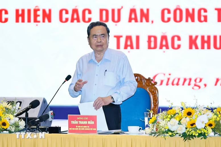 Chủ tịch Quốc hội Trần Thanh Mẫn nhấn mạnh tinh thần "3 kh&ocirc;ng" trong thực hiện dự &aacute;n phục vụ APEC 2027- Ảnh 2.