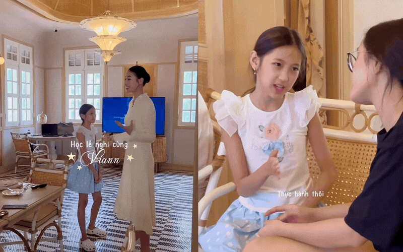 Ái nữ Hoa hậu Hà Kiều Anh học nghi lễ giao tiếp từ nhỏ: Một kỹ năng tưởng chỉ dành cho con nhà giàu nhưng trẻ nào cũng cần - Ảnh 1.