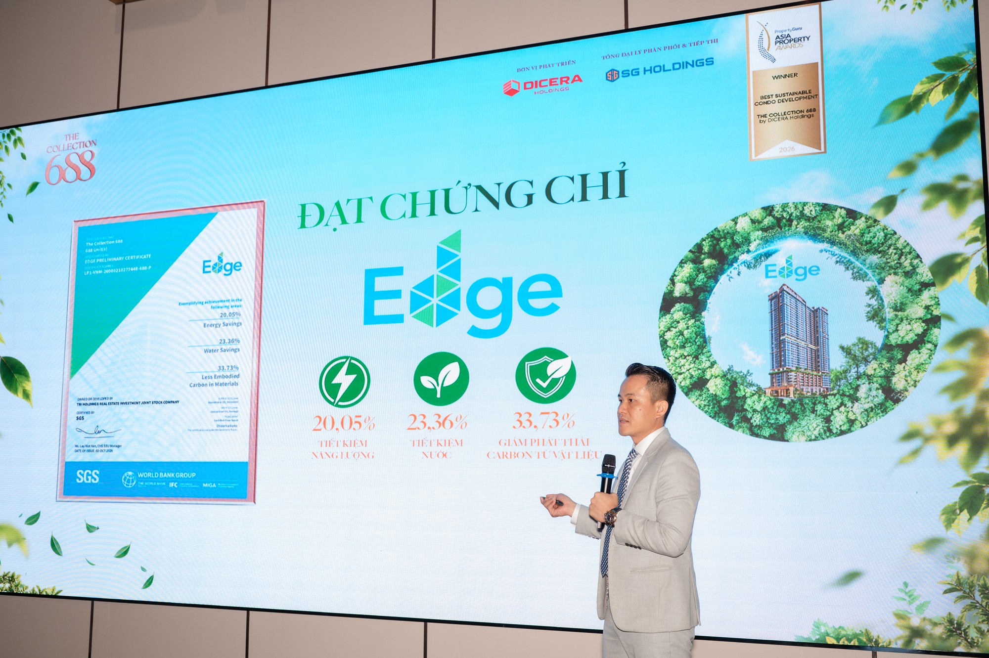 The Collection 688 đón nhận chứng nhận sơ bộ EDGE, tiếp nối dấu ấn phát triển bền vững - Ảnh 1.