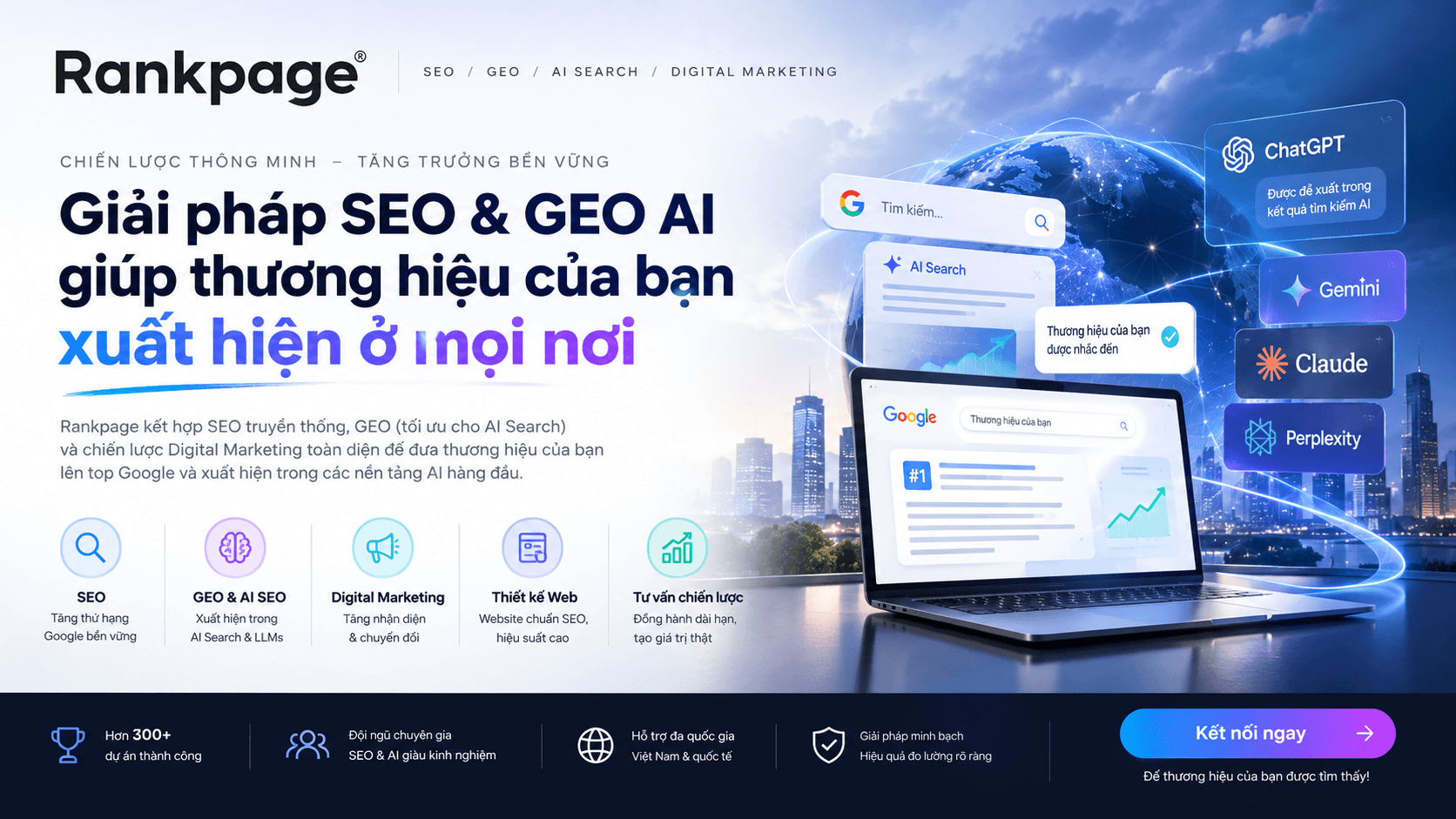 Rankpage ch&iacute;nh thức cung cấp SEO doanh nghiệp v&agrave; GEO cho doanh nghiệp B2B tại Việt Nam - Ảnh 1.