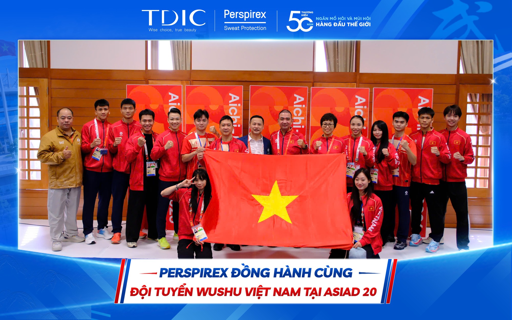 Master the sweat: Perspirex đồng h&agrave;nh c&ugrave;ng Wushu Việt Nam tại ASIAD 20 - Ảnh 1.