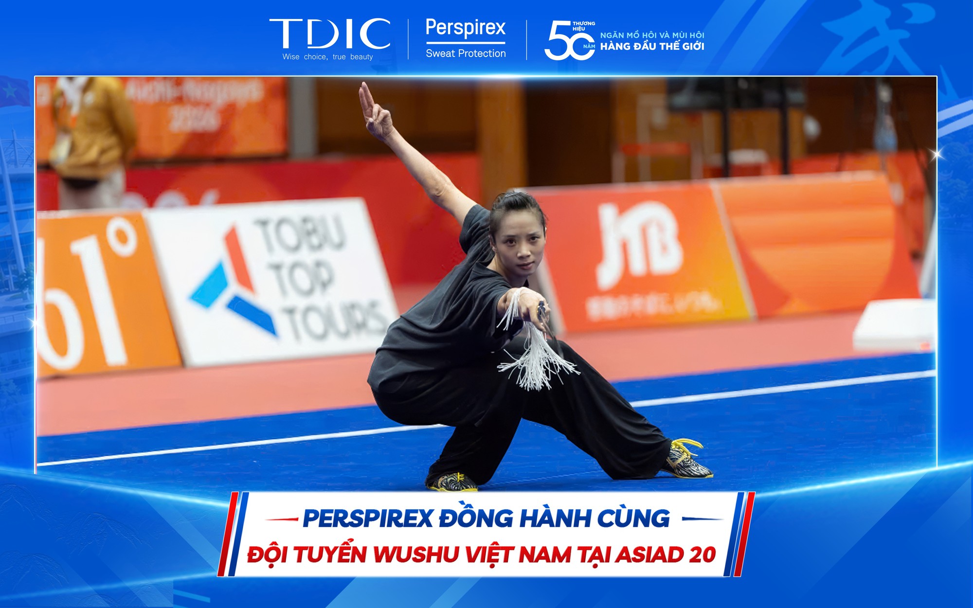 Master the sweat: Perspirex đồng h&agrave;nh c&ugrave;ng Wushu Việt Nam tại ASIAD 20 - Ảnh 2.