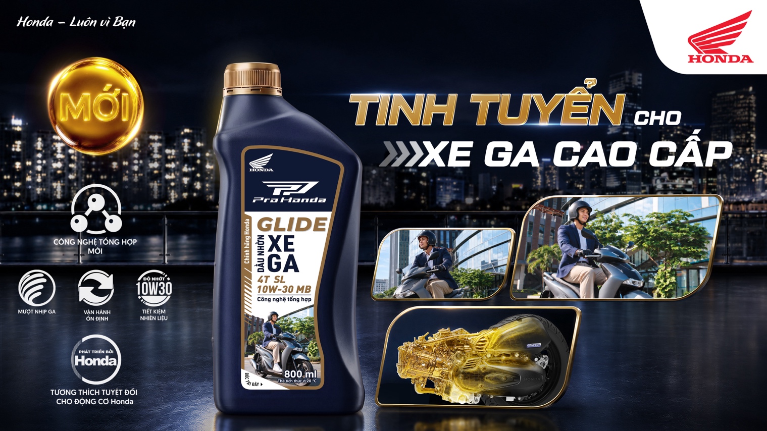 Honda Việt Nam giới thiệu SH160i/125i 2027 c&ugrave;ng dầu nhờn Pro Honda GLIDE mới - Ảnh 4.