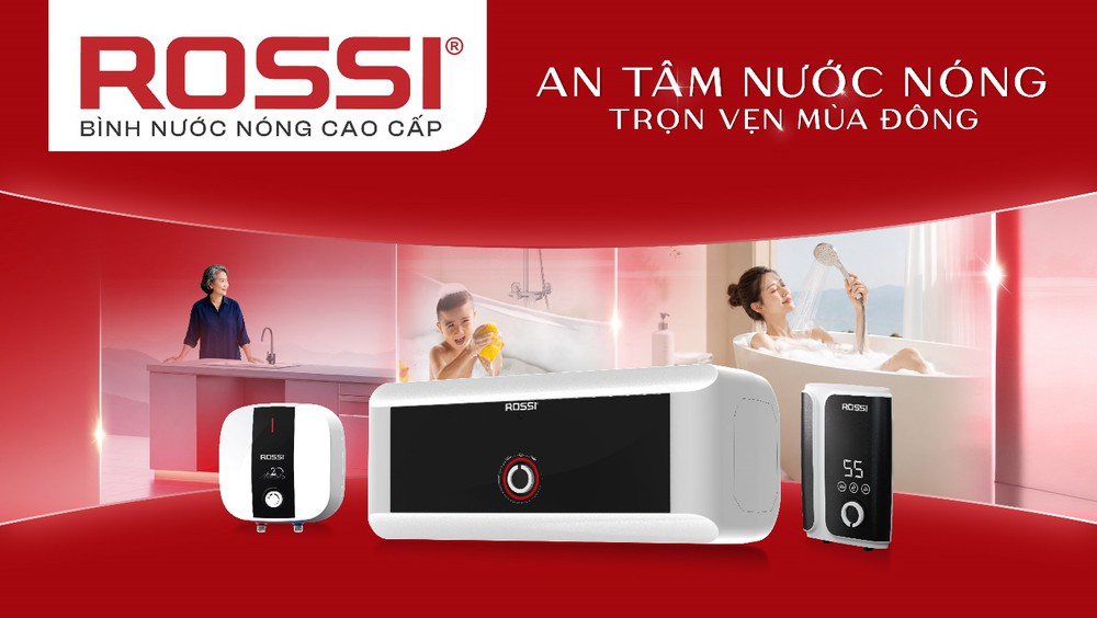 B&igrave;nh nước n&oacute;ng cao cấp Rossi: Nh&igrave;n từ 4 lớp bảo vệ an to&agrave;n - Ảnh 1.