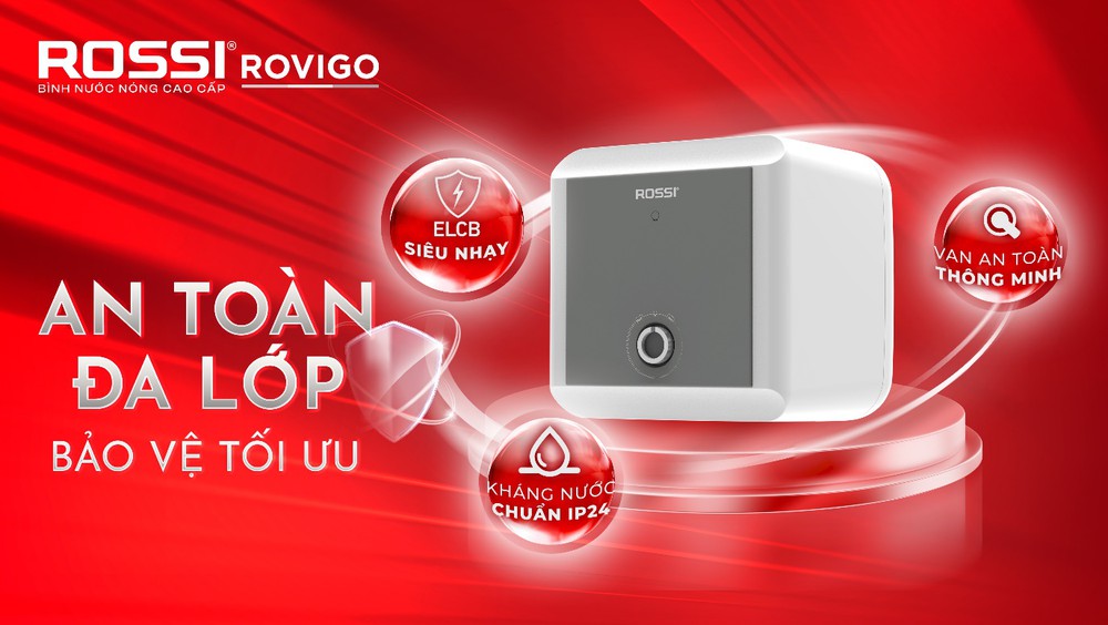 B&igrave;nh nước n&oacute;ng cao cấp Rossi: Nh&igrave;n từ 4 lớp bảo vệ an to&agrave;n - Ảnh 3.