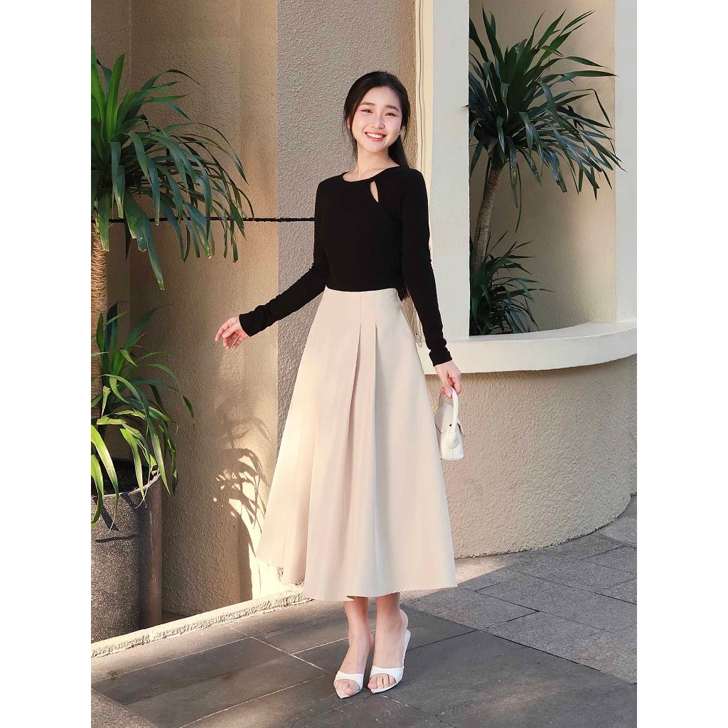 Chiếc ch&acirc;n v&aacute;y đẹp chuẩn old money, c&ograve;n hack d&aacute;ng cực đỉnh cho n&agrave;ng c&ocirc;ng sở - Ảnh 8.