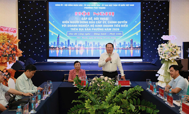 Phường Ph&uacute; Thạnh đối thoại doanh nghiệp: Th&aacute;o gỡ kh&oacute; khăn, th&uacute;c đẩy ph&aacute;t triển kinh tế địa phương - Ảnh 1.