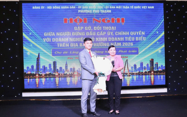 Phường Ph&uacute; Thạnh đối thoại doanh nghiệp: Th&aacute;o gỡ kh&oacute; khăn, th&uacute;c đẩy ph&aacute;t triển kinh tế địa phương - Ảnh 6.