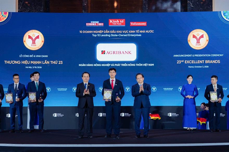 Agribank được vinh danh Top 10 Thương hiệu Doanh nghiệp Dẫn đầu Khu vực Kinh tế Nhà nước 2026 - Ảnh 3.