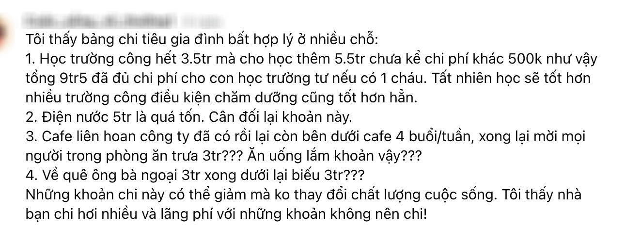 Hai vợ chồng thu nhập 100 triệu/tháng, cuối tháng còn 25 triệu vẫn thấy mua nhà quá xa: Bảng chi tiêu gây tranh luận- Ảnh 3.
