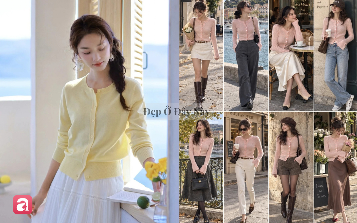 M&ugrave;a Thu diện cardigan mỏng l&agrave; đẹp nhất: Vừa dễ l&ecirc;n đồ c&ograve;n t&ocirc;n d&aacute;ng cực xinh- Ảnh 2.