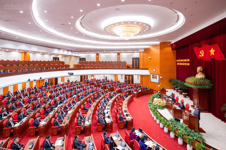 Th&ocirc;ng c&aacute;o b&aacute;o ch&iacute; về ng&agrave;y l&agrave;m việc thứ ba Hội nghị lần thứ tư Ban Chấp h&agrave;nh Trung ương Đảng kho&aacute; XIV- Ảnh 1.