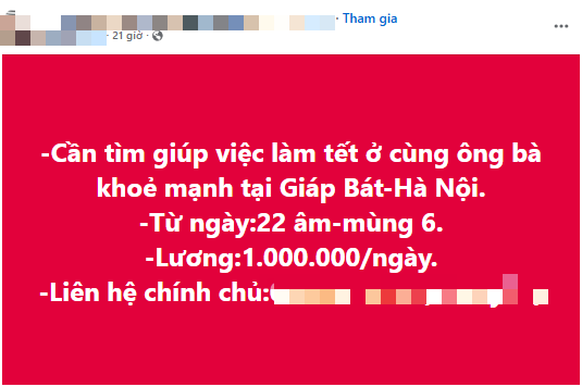 Thuê giúp việc ngủ lại, chăm ông bà, bố mẹ U60, U70 ngày Tết: Trả lương 10 triệu trong 10 ngày nhưng không phải ai cũng làm được- Ảnh 1.