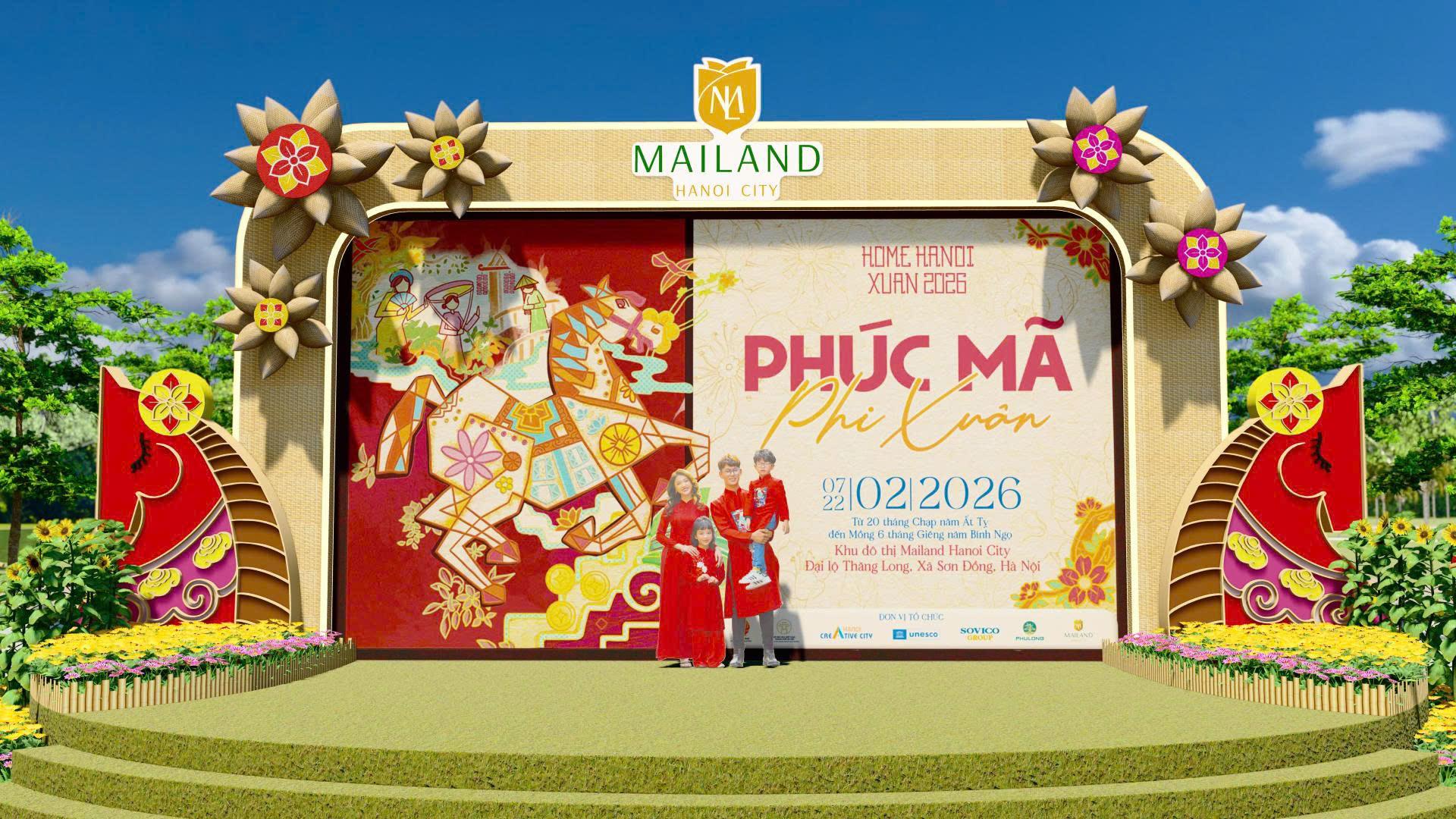 Linh vật Ph&uacute;c M&atilde; cao 7 m&eacute;t tại đường hoa Home Hanoi Xuan 2026- Ảnh 8.