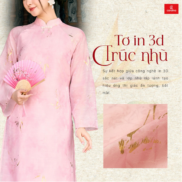 4 chất liệu thượng hạng l&agrave;m n&ecirc;n 'linh hồn' BST &Aacute;o d&agrave;i Tết 2026 của Cardina - Ảnh 3.