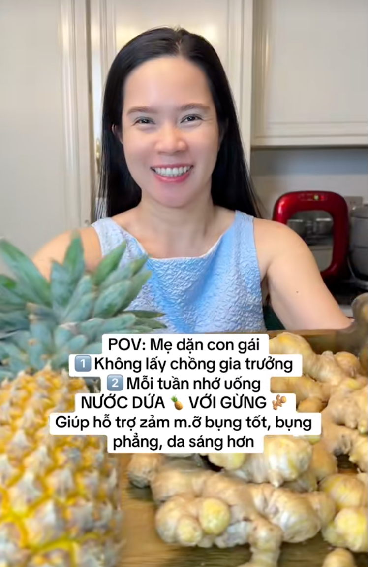 Kh&ocirc;ng cần mỹ phẩm đắt tiền, mẹ U60 chỉ con g&aacute;i uống loại nước n&agrave;y mỗi tuần: Giảm mỡ bụng, da s&aacute;ng mịn thấy r&otilde;- Ảnh 1.